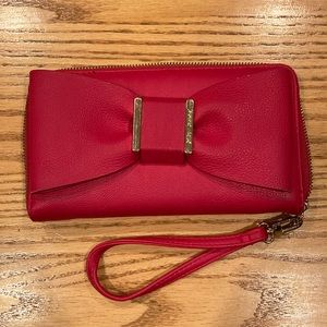 Betsey Johnson Red Bow Wristlet Wallet